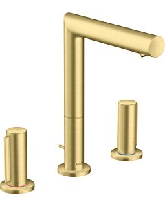 hansgrohe Axor Uno 3 trous mitigeur lavabo 45133950 saillie 183mm, avec poignées zéro, tirette garniture de vidange , laiton brossé