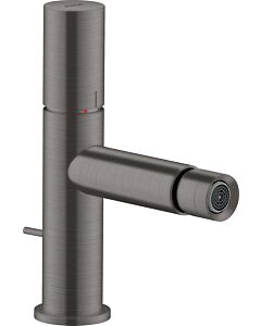 hansgrohe Axor Uno Bidet faucet 45200340 projection 124mm, with zero handle, pop-up waste set, brushed black chrome