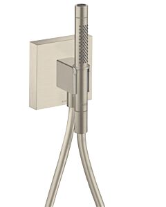 hansgrohe Axor Starck Organic Meuble Porter 12626820 avec douchette 2jet, flexible de douche, 120x120mm, nickel brossé