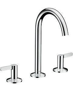 hansgrohe Axor One 3-hole washbasin mixer 48050000 projection 140mm, with push-open drain fitting, chrome