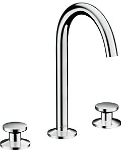 hansgrohe Axor One 3-hole basin mixer 48070000 projection 140mm, with push-open waste set, chrome