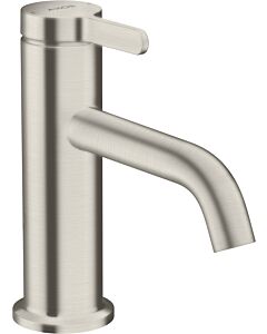hansgrohe Axor One Waschtischarmatur 48001800 Ausladung 130mm, unverschließbare Ablaufgarnitur, Edelstahl-Optik