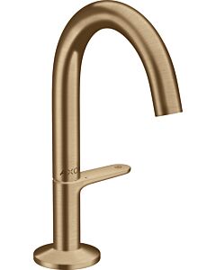 hansgrohe Axor One Waschtischarmatur 48010140 Ausladung 122mm, mit Push-Open-Ablaufgarnitur, brushed bronze