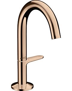 hansgrohe Axor One Waschtischarmatur 48010300 Ausladung 122mm, mit Push-Open-Ablaufgarnitur, polished red gold