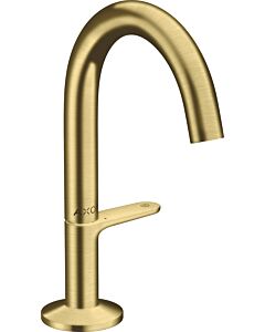 hansgrohe Axor One Waschtischarmatur 48010950 Ausladung 122mm, mit Push-Open-Ablaufgarnitur, brushed brass
