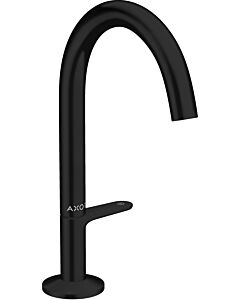 hansgrohe Axor One mitigeur lavabo 48020670 saillie 140mm, avec bouton-poussoir garniture de vidange , noir mat