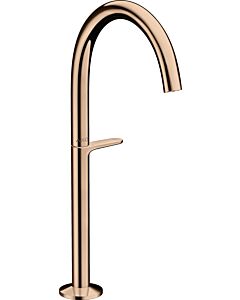hansgrohe Axor One mitigeur lavabo 48030300 saillie 165mm, pour vasque à poser, avec push-open garniture de vidange , or rouge poli