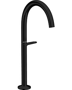 hansgrohe Axor One mitigeur lavabo 48030670 saillie 165mm, pour lavabos, avec bouton-poussoir garniture de vidange , noir mat