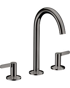 hansgrohe Axor One 3-Loch-Waschtisch-Armatur 48050330 Ausladung 140mm, mit Push-Open-Ablaufgarnitur, polished black chrome
