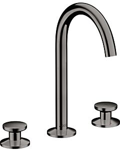 hansgrohe Axor One 3-hole washbasin mixer 48070330 projection 140mm, with push-open waste set, polished black chrome