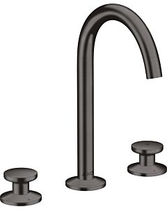 hansgrohe Axor One 3-hole washbasin mixer 48070340 projection 140mm, with push-open waste set, brushed black chrome