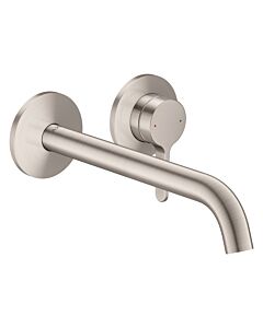 hansgrohe Axor One Fertigmontageset 48120800 Unterputzarmatur, mit Hebelgriff und Auslauf 220mm, Edelstahl-Optik