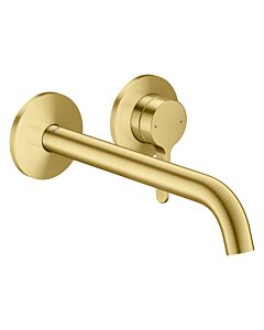 hansgrohe Axor One Fertigmontageset 48120950 Unterputzarmatur, mit Hebelgriff und Auslauf 220mm, brushed brass