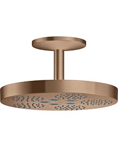 hansgrohe Axor One Kopfbrause 48493310 mit Deckenanschluss, 1jet, brushed red gold