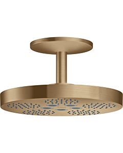 hansgrohe Axor One Kopfbrause 48494140 mit Deckenanschluss, 2jet, brushed bronze