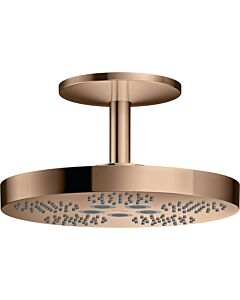 hansgrohe Axor One Kopfbrause 48494300 mit Deckenanschluss, 2jet, polished red gold