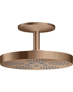 hansgrohe Axor One Kopfbrause 48494310 mit Deckenanschluss, 2jet, brushed red gold