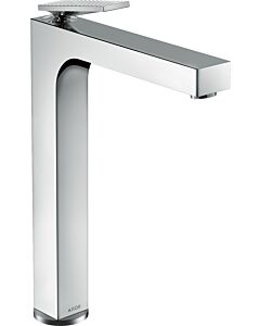 hansgrohe Axor Citterio Waschtischarmatur 39151000 für Waschschüssel, mit Ablaufgarnitur, Hebelgriff, Rautenschliff, chrom
