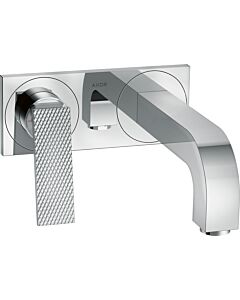 hansgrohe Axor Citterio Fertigmontageset 39171000 Unterputz-Waschtischarmatur, Auslauf 220mm und Platte, mit Hebelgriff, Rautenschliff, chrom