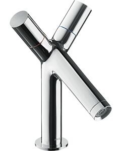 hansgrohe Axor Starck Waschtischarmatur 10030000 Zweigriff Armatur, chrom, mit Ablaufgarnitur