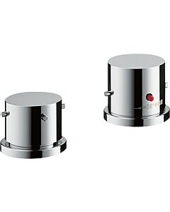hansgrohe Fertigmontageset Axor Starck 10480000 2-Loch-Wannenrandthermostat, chrom