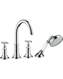 hansgrohe Wannenrandarmatur Axor Montreux 16546000 4 Loch Armatur, chrom
