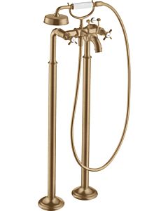 Kit de pré-montage Hansgrohe 16547140 pour mitigeur bain 2 poignées, sur pied, avec poignées en croix, bronze brossé