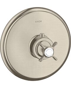 hansgrohe Fertigmontageset Axor Montreux 16810820 Unterputz Thermostat, Kreuzgriff, brushed nickel