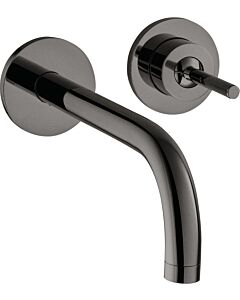 hansgrohe Axor Uno Finishing set 38113330 Concealed washbasin mixer, pin handle, rosettes, projection 165 mm, polished black chrome