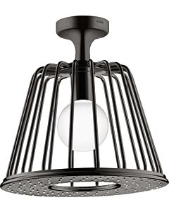 douche de tête hansgrohe Axor LampShower 26032330 avec raccordement au plafond, chrome noir poli