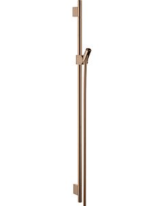 hansgrohe Axor Uno barre de douche 27989300 900mm, avec flexible de douche 1600mm, or rouge poli