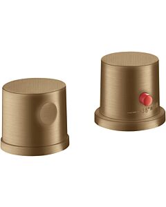 hansgrohe Axor Uno set de finition 38480140 Robinetterie de bord de baignoire 2 trous, avec thermostat, bronze brossé