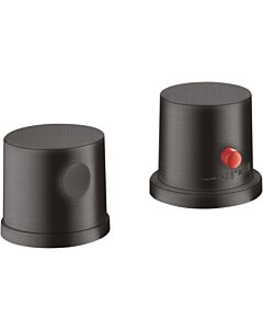 hansgrohe Axor Uno Finishing set 38480340 2-hole bath rim fitting, with thermostat, brushed black chrome