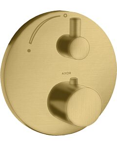 hansgrohe Axor Uno set de finition 38700250 thermostat à encastrer, avec robinet d&#39;arrêt, optique or brossé