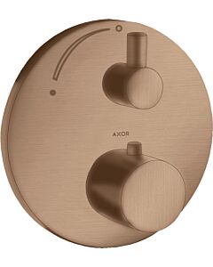hansgrohe Axor Uno set de finition 38700310 thermostat encastré, avec robinet d&#39;arrêt, or rouge brossé