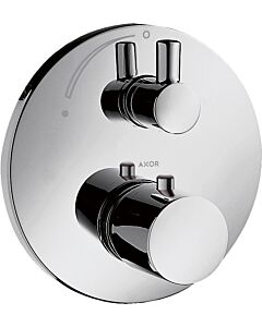 hansgrohe Axor Uno kit de montage final 38700330 thermostat encastré, avec robinet d&#39;arrêt, chrome noir poli