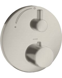 hansgrohe Axor Uno set de finition 38700800 thermostat à encastrer, avec robinet d&#39;arrêt, aspect inox