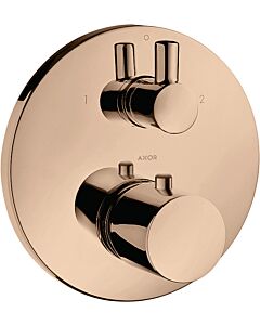 hansgrohe Axor Uno set de finition 38720300 thermostat à encastrer, avec vanne d&#39;arrêt et inverseur, or rouge poli