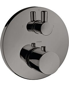 hansgrohe Axor Uno kit de montage final 38720330 thermostat encastré, avec vanne d&#39;arrêt et inverseur, chrome noir poli