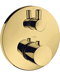 hansgrohe Axor Uno kit de montage final 38720990 thermostat à encastrer, avec vanne d&#39;arrêt et inverseur, optique or poli