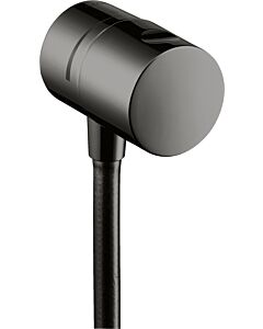 hansgrohe Fixfit vanne d&#39;arrêt 38882330 en saillie, chrome noir poli