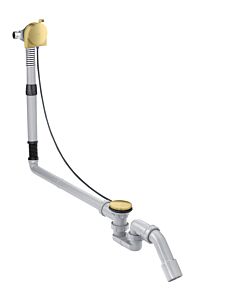 hansgrohe Exafill complete set 58317950 bath spout, waste and overflow set, brushed brass
