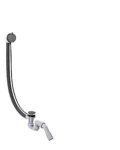 hansgrohe Flexaplus set complet 58318340 set de vidage et trop-plein, chrome noir brossé