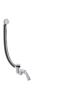 hansgrohe Flexaplus complete set 58318800 waste and overflow set, stainless steel optic