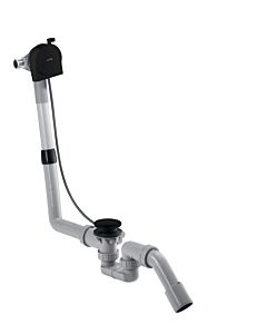 hansgrohe Exafill S complete set 58307670 Bath filler, waste and overflow set, matt black