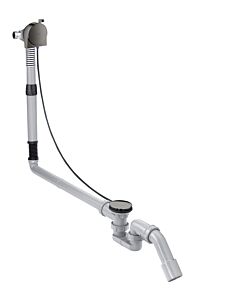 hansgrohe Exafill set complet 58317330 bec de bain, garniture de vidage et trop-plein, chrome noir poli