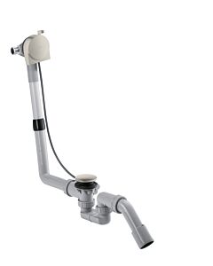 hansgrohe Exafill set complet 58307800 bec de bain, garniture de vidage et trop-plein, optique inox