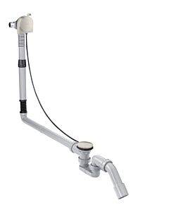 hansgrohe Exafill set complet 58317800 bec de bain, garniture de vidage et trop-plein, optique inox