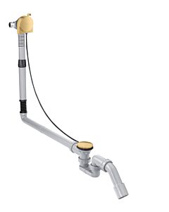 hansgrohe Exafill complete set 58317250 bath spout, waste and overflow set, brushed gold optic