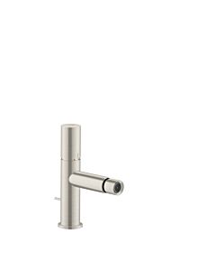hansgrohe Axor Uno mitigeur de bidet 45200800 projection 124mm, avec poignée zéro, tirette garniture de vidange , aspect inox